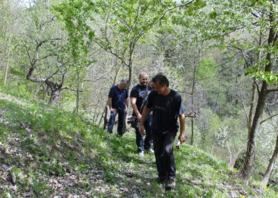 Gruppo in visita guidata nell'Oasi della Valle dello Sporeggio