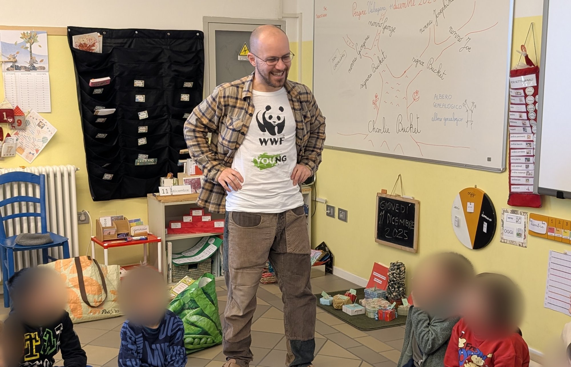Una lezione del WWF in una scuola primaria di Pergine Valsugana. Arch. WWF