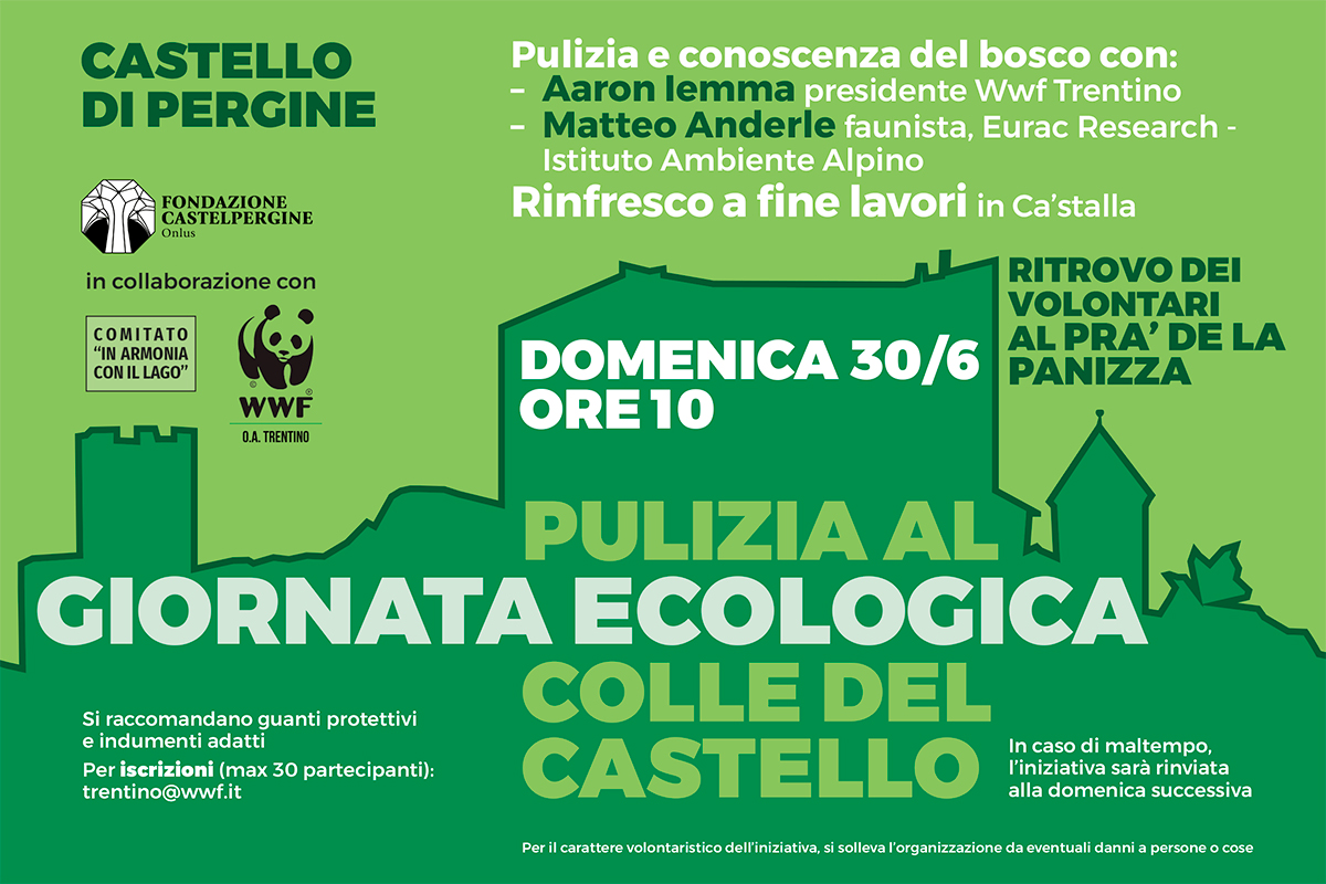 Locandina: Giornata di pulizia al Colle del Castello di Pergine