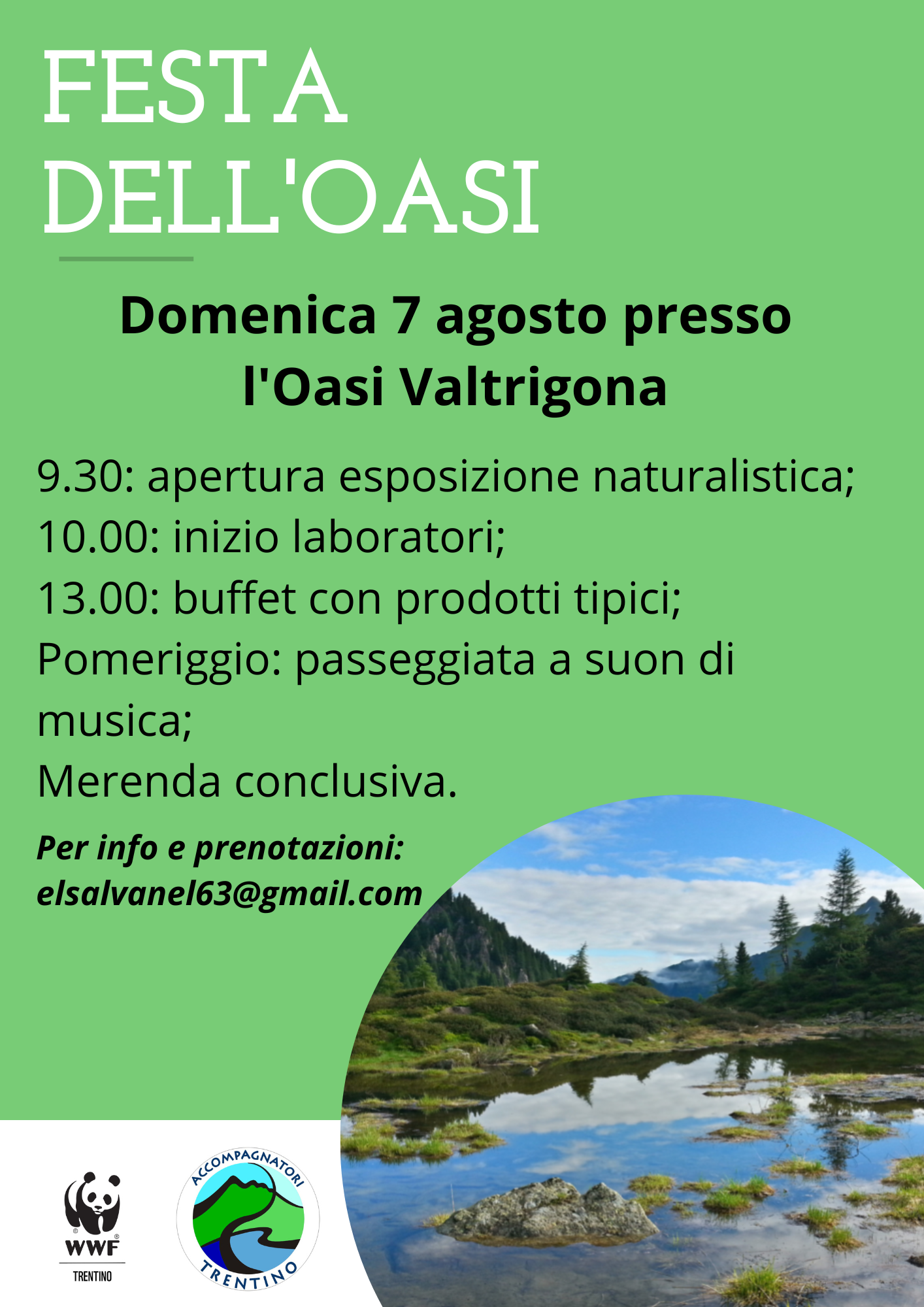 Locandina: Festa dell'Oasi WWF di Valtrigona 2022