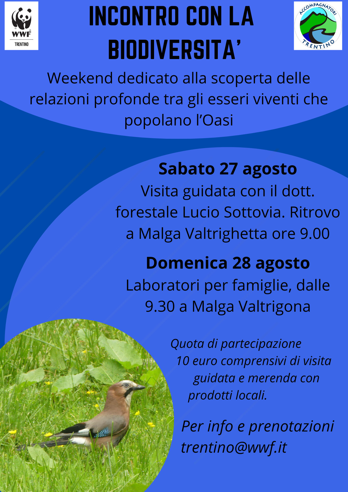 Locandina: Incontro con la biodiversità: escursione a Valtrigona con Lucio Sottovia