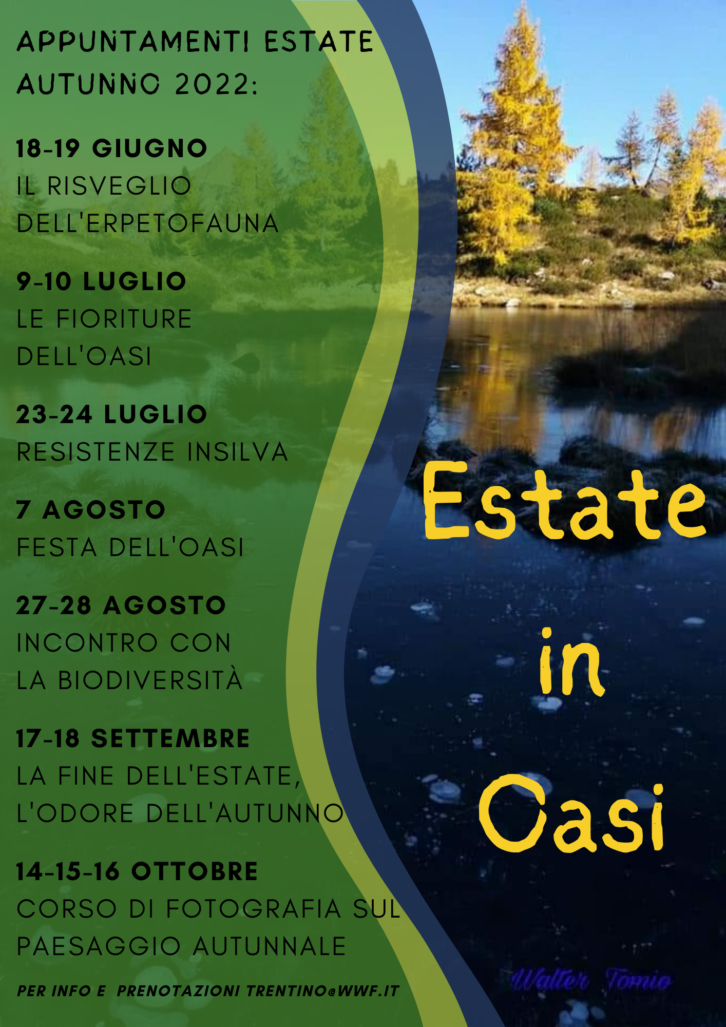 Locandina: Corso di fotografia sul paesaggio autunnale all'Oasi di Valtrigona