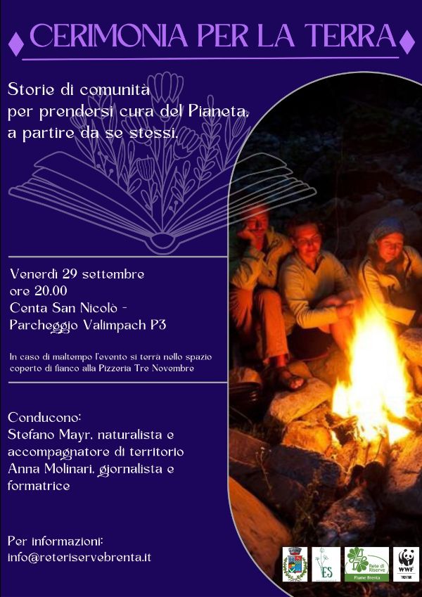 Locandina: Serata attorno al fuoco nella valle del Centa