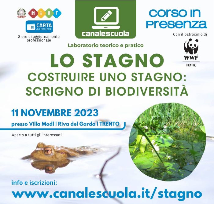 Locandina: Corso "Costruire uno stagno: scrigno di biodiversità"
