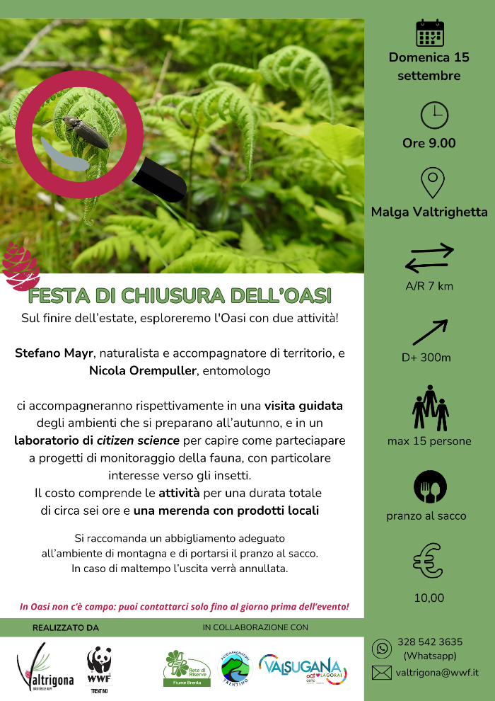 Locandina: Festa di chiusura dell'Oasi di Valtrigona