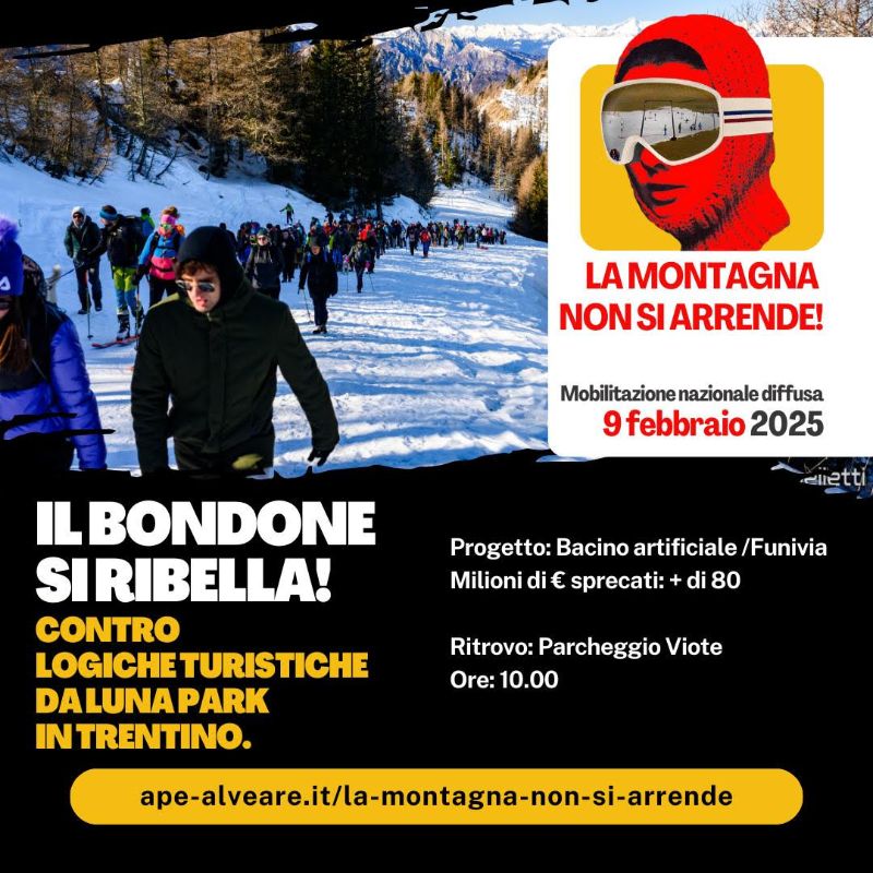 Locandina: La montagna non si arrende: il Bondone si ribella!
