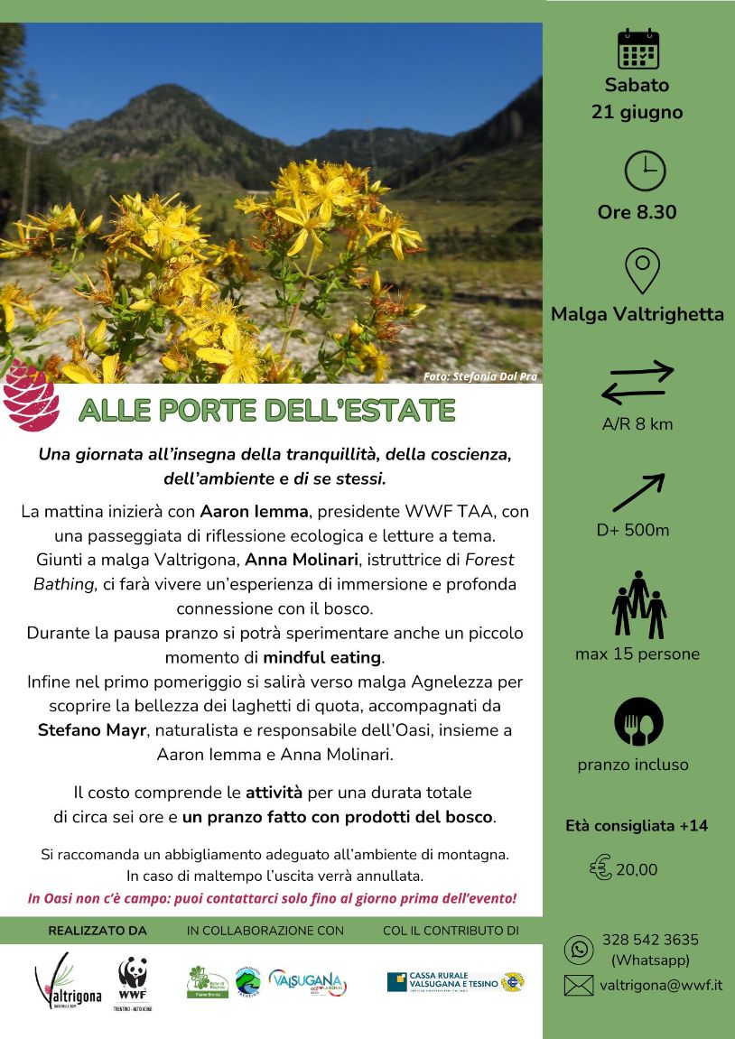 Locandina: Alle porte dell'estate: giornata all'Oasi di Valtrigona