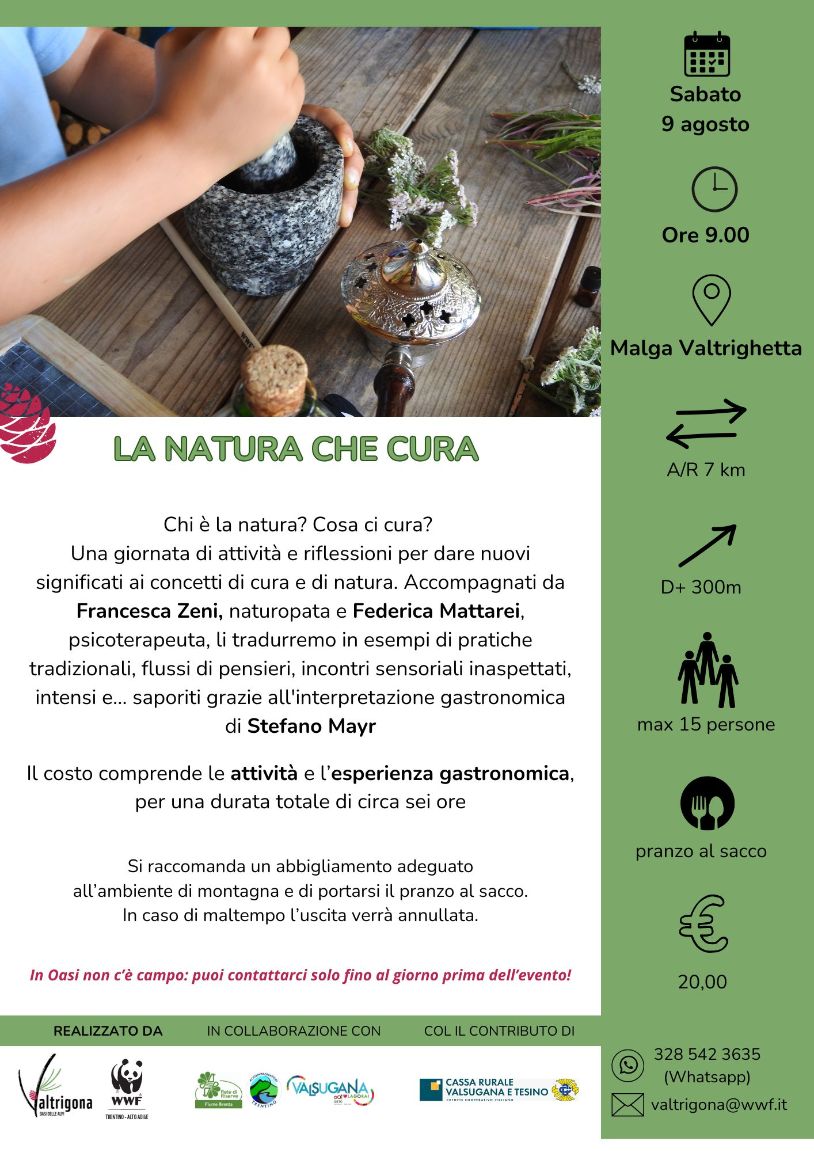 Locandina: La natura che cura: giornata all'Oasi di Valtrigona