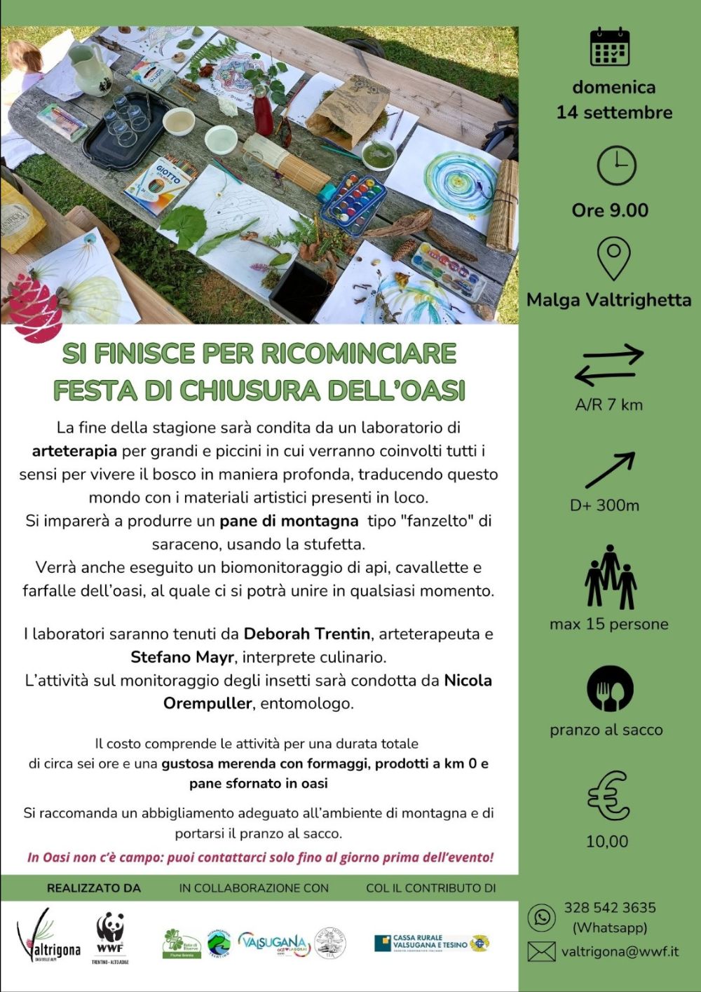 Locandina: Si finisce per ricominciare: festa di chiusura dell'Oasi di Valtrigona 2025