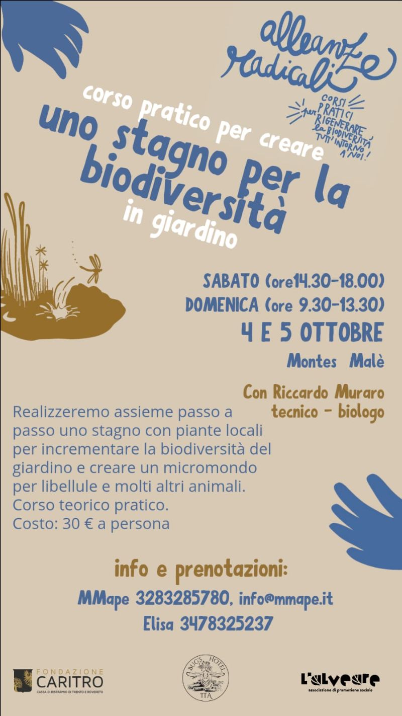 Locandina: Corso teorico-pratico per la realizzazione di uno stagno