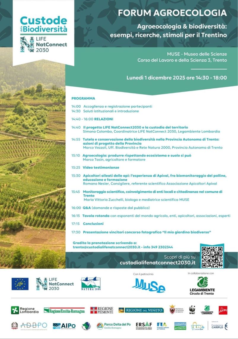 Locandina: Forum sull'agroecologia e la biodiversità al MUSE