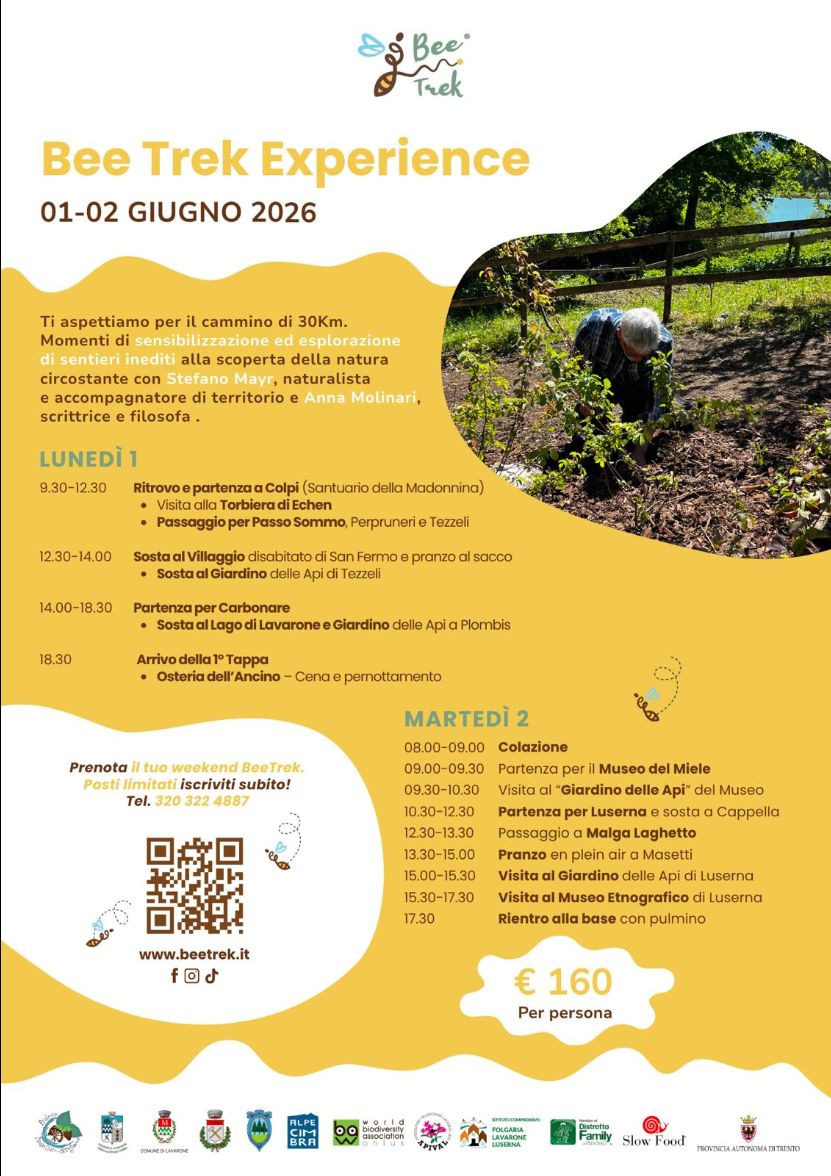 Locandina: Bee Trek Experience: il cammino delle api sugli Altipiani Cimbri