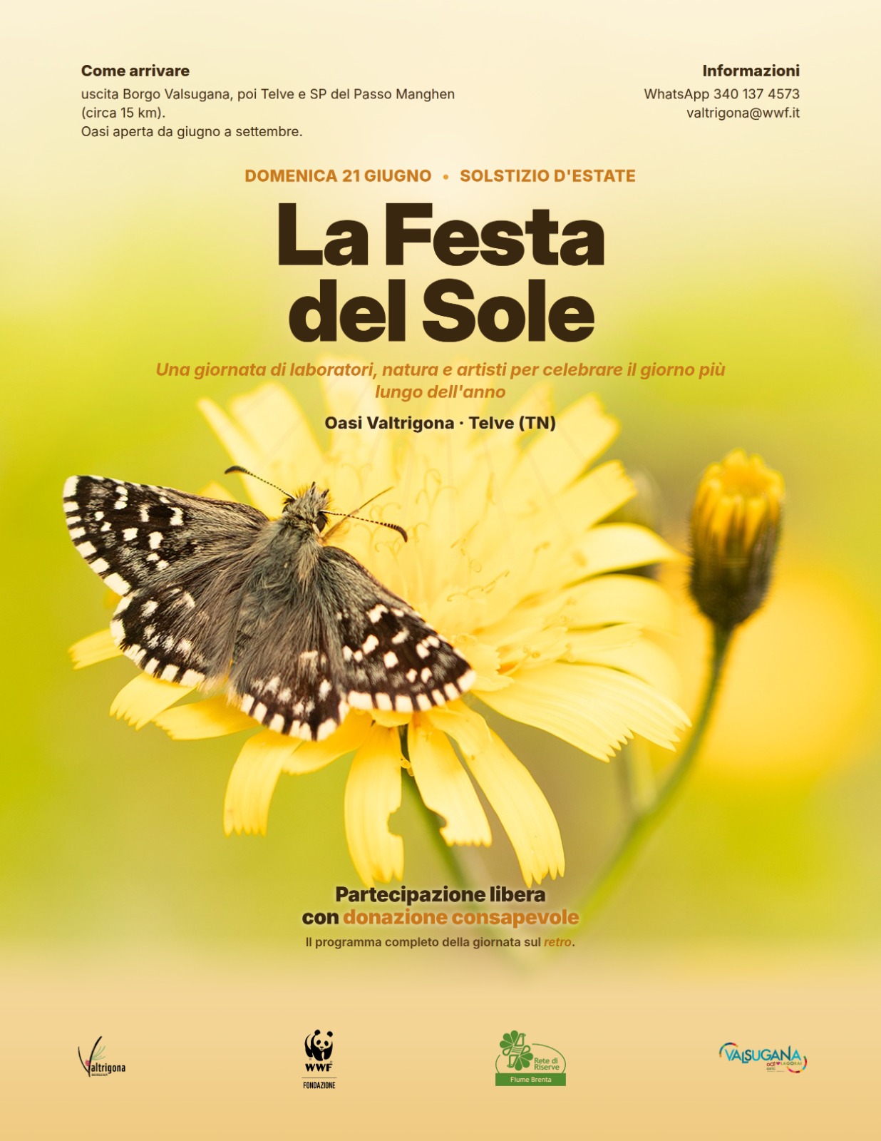Locandina: La Festa del Sole: solstizio d'estate all'Oasi di Valtrigona