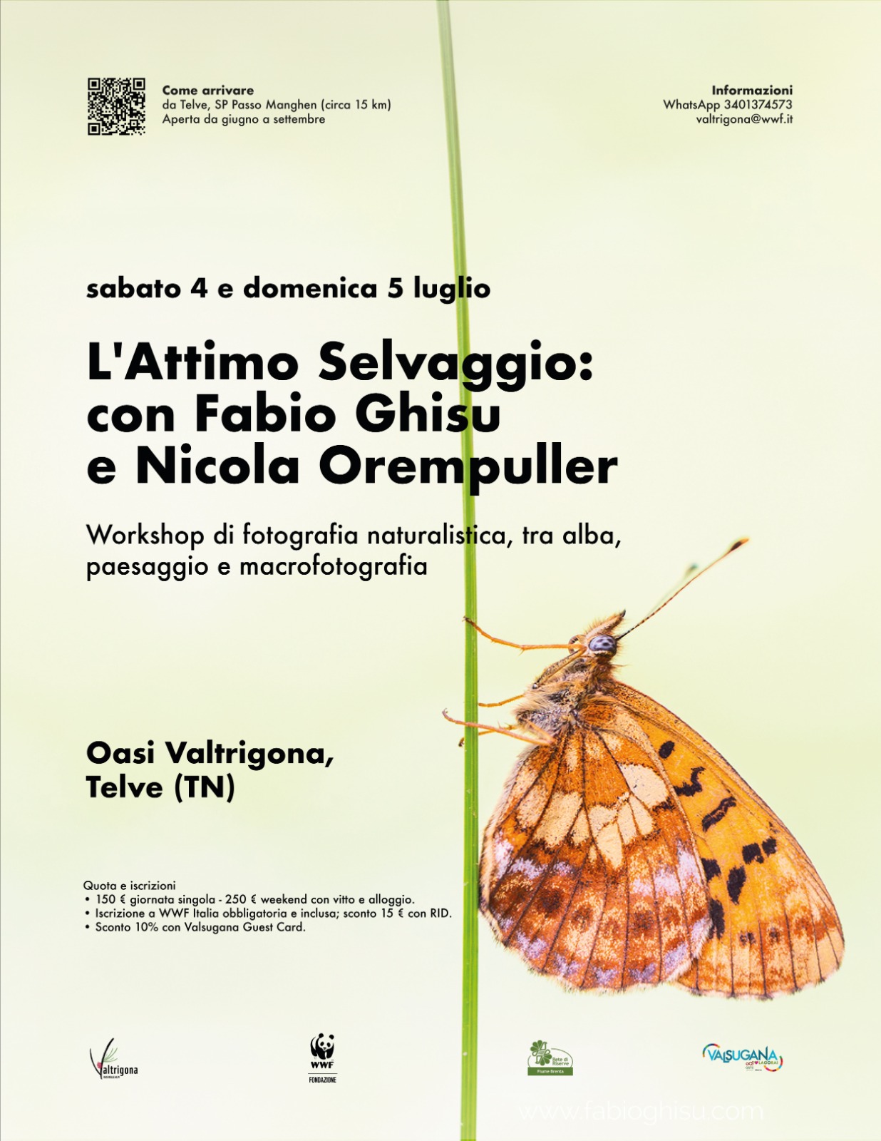 Locandina: L'Attimo Selvaggio: weekend di fotografia naturalistica all'Oasi di Valtrigona